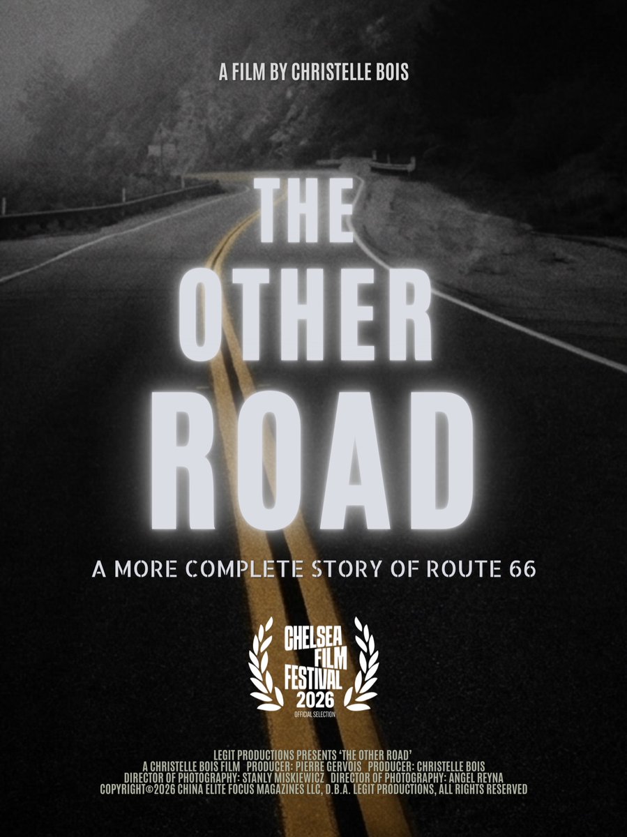 legitprodnyc's tweet photo. Proud to announce that 'The Other Road', the new film by Christelle Bois, produced by #legitprod, is in official selection at the @chelseafilm #CFFNY2026 https://t.co/EqL55BHFOL