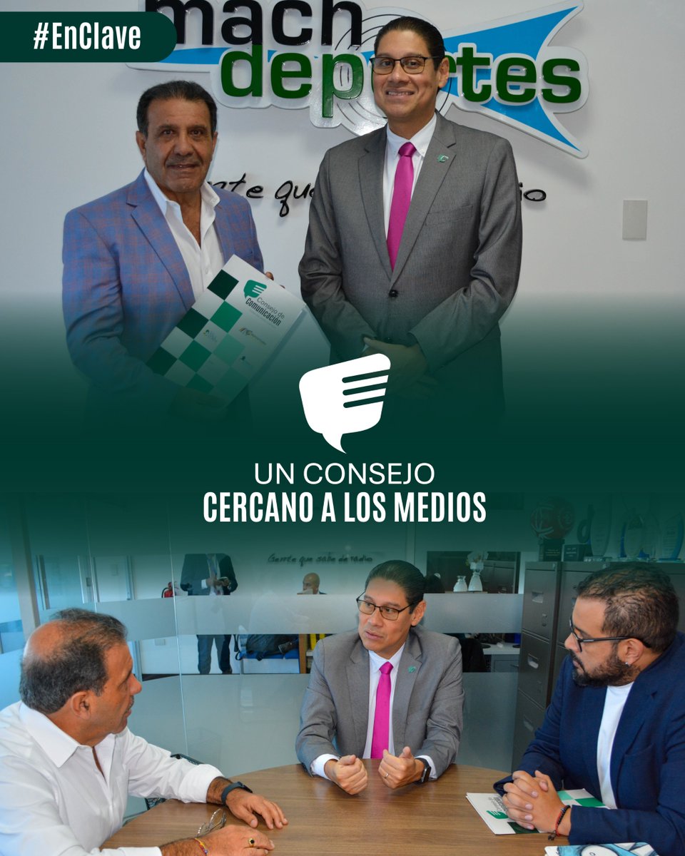 ConsejoComEc's tweet photo. #EnClave
Agradecemos la apertura de @MachadoRobertoO de @MachdeportesFM por escuchar sobre los servicios que brinda el Consejo de Comunicación. https://t.co/C4J2HbEGma