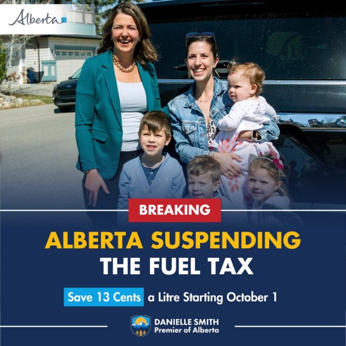 andrearthurciel's tweet photo. Terminée la taxe sur l’essence en Alberta, à partir du 1er octobre 2026. 

Notons qu’au Québec, le SEUL parti qui propose de d’abolir et d’éliminer a jamais la TAXE du CARBONE et la TAXE SUR LES PRODUITS PÉTROLIERS de $0.19/Litre, c’est @E_Duhaime!

Le seul.

* https://t.co/DskM7dIFOG