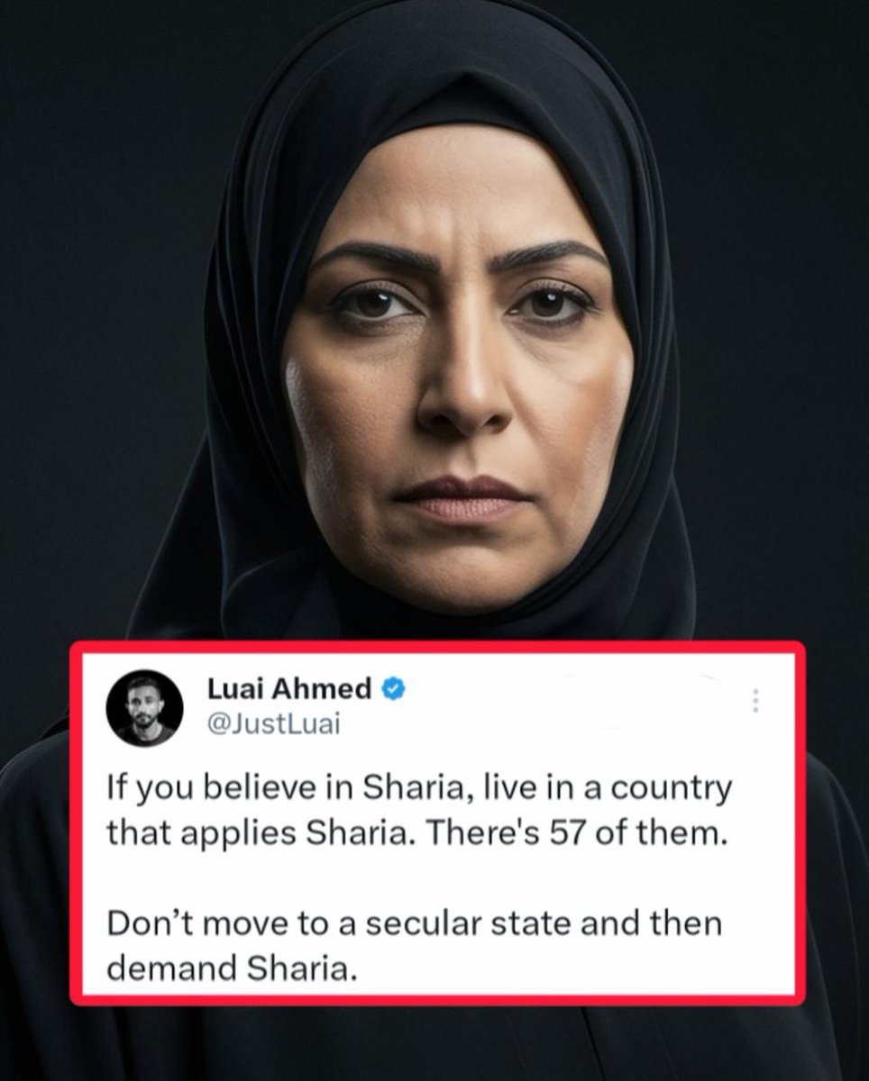 real_Jonathan_5's tweet photo. It’s literally that simple.

Don’t come to America unless you are willing to adopt to the American way.

Sharia law will never be permitted in the USA. https://t.co/tN7J7Bwx19