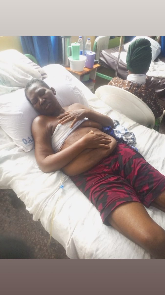 therealosungirl's tweet photo. Please help my mum 🙏🏽

My mum is battling breast cancer and has been through so much already. She recently underwent surgery and is still in the hospital recovering. Fluid was also found around her chest, and she still needs continued medical care and treatment. https://t.co/gg4WKwuYfD