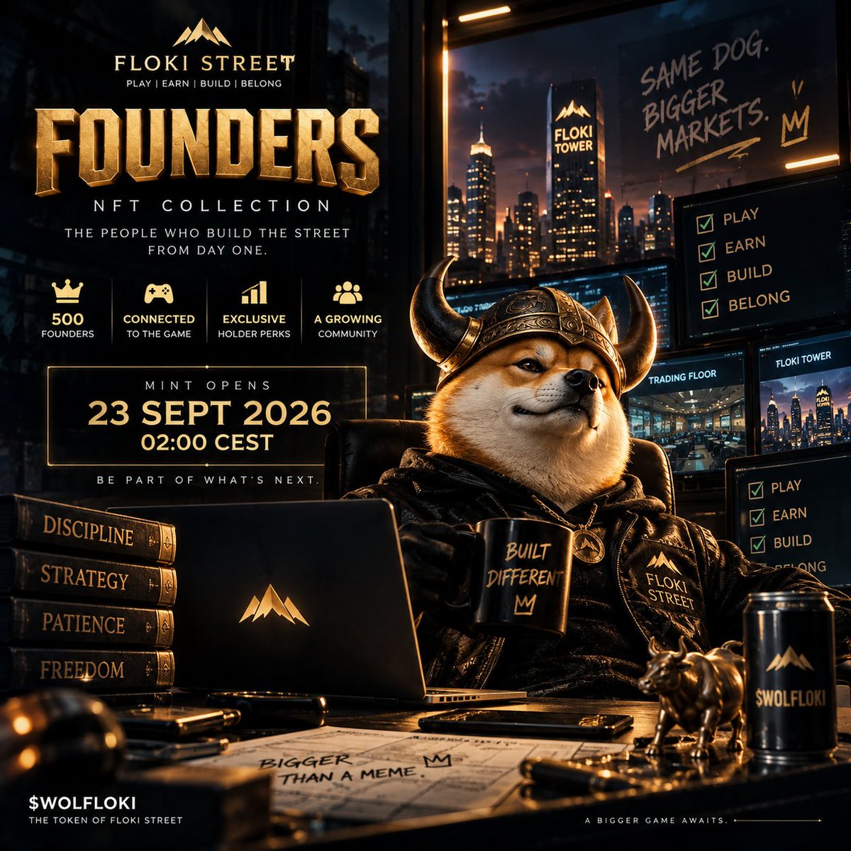 WolfOfFloki's tweet photo. FLOKI STREET FOUNDERS.

The first 500 are coming tonight.

Not 5,000.
Not 10,000.
500.

The earliest citizens of FLOKI STREET.

🐕 Founder identity
🏢 Exclusive Founder status
🎮 Connected to the FLOKI STREET universe
🔓 Holder-first access planned as the Street expands

And before the mint even opens…
there’s going to be a race.

02:00 CEST.

More in a few.

$WOLFLOKI

SAME DOG. BIGGER MARKETS.