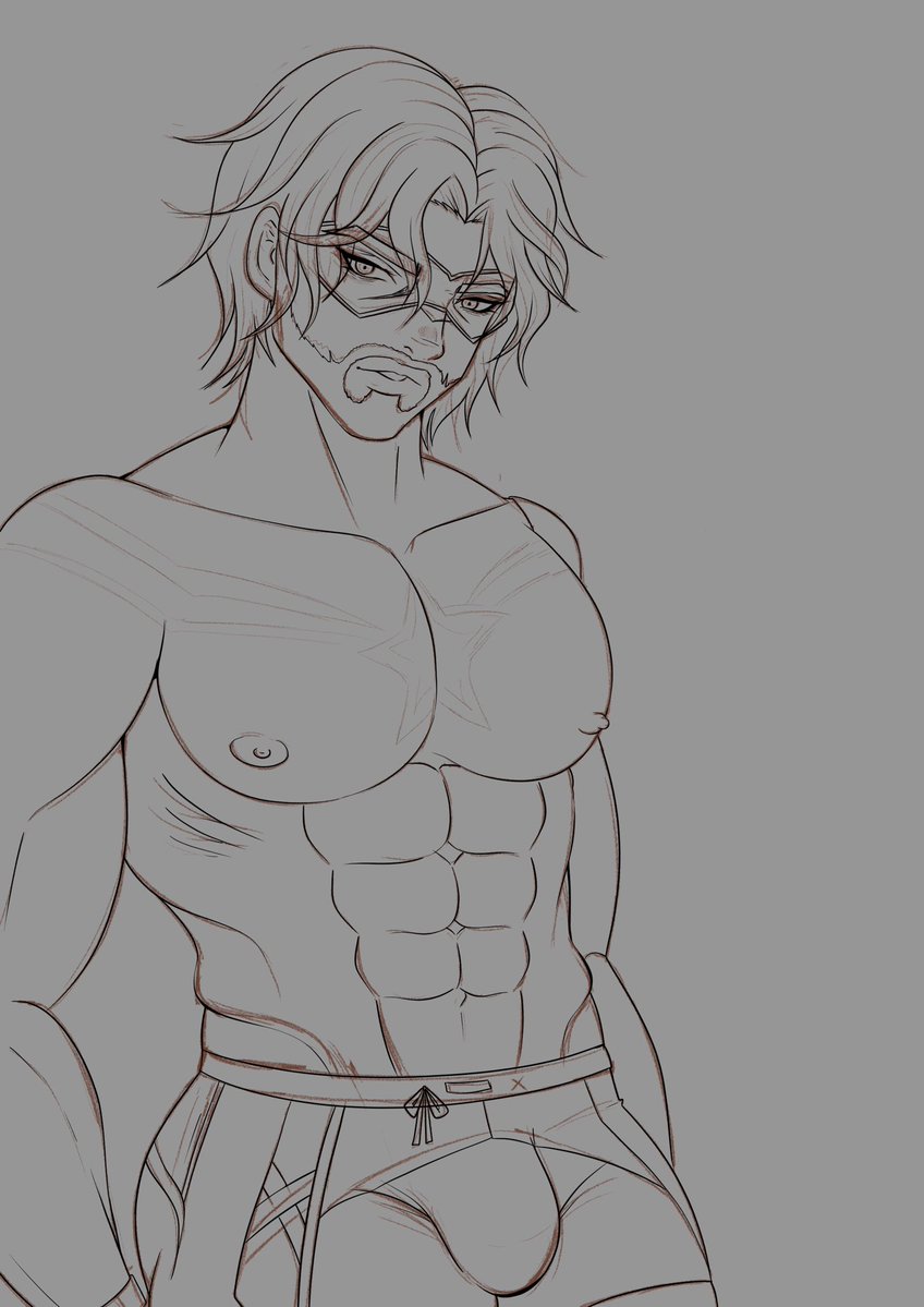 Syrin_blue's tweet photo. {WIP} Winter Soldier Summer Skin !

Currently drawing Bucky in his swimsuit and wow he’s so hot 🤤 !

I’ll post the result here and I’m curirently setting up my patreon for the 🔞 version !

#MarvelRivals #Wintersoldier #Bucky #Summerskin #Nsfw https://t.co/Tn0Yf13f4X