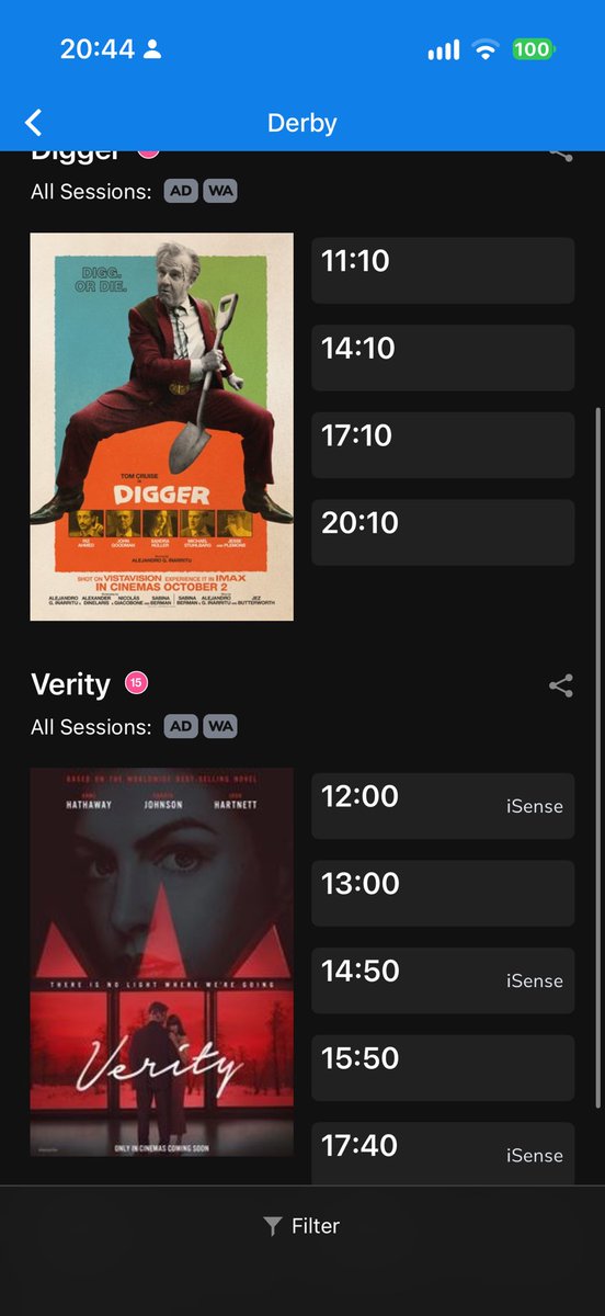 SamChandler28's tweet photo. @YoshiTheFirst @kendrickfan6958 Idk if it’s the same for all cinemas but digger isn’t getting premium formats near me https://t.co/9U4FZYZhle