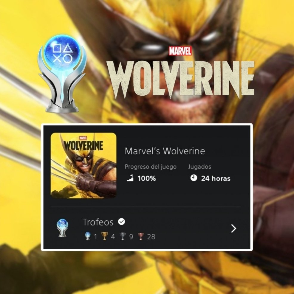 lavitrina_comp's tweet photo. 🏆 Platino Nº. 36 🏆
🎮 Marvel's Wolverine
Espero que corrijan la primera secuencia en motocicleta, los QTE y que hagan que el jugador active los sentidos de Logan cuando quiera, porque de ahí en más, ¡Lo disfruté bastante!
#MarvelsWolverine #TrophyHunter #PlatinumTrophy https://t.co/dir9sEVGeJ
