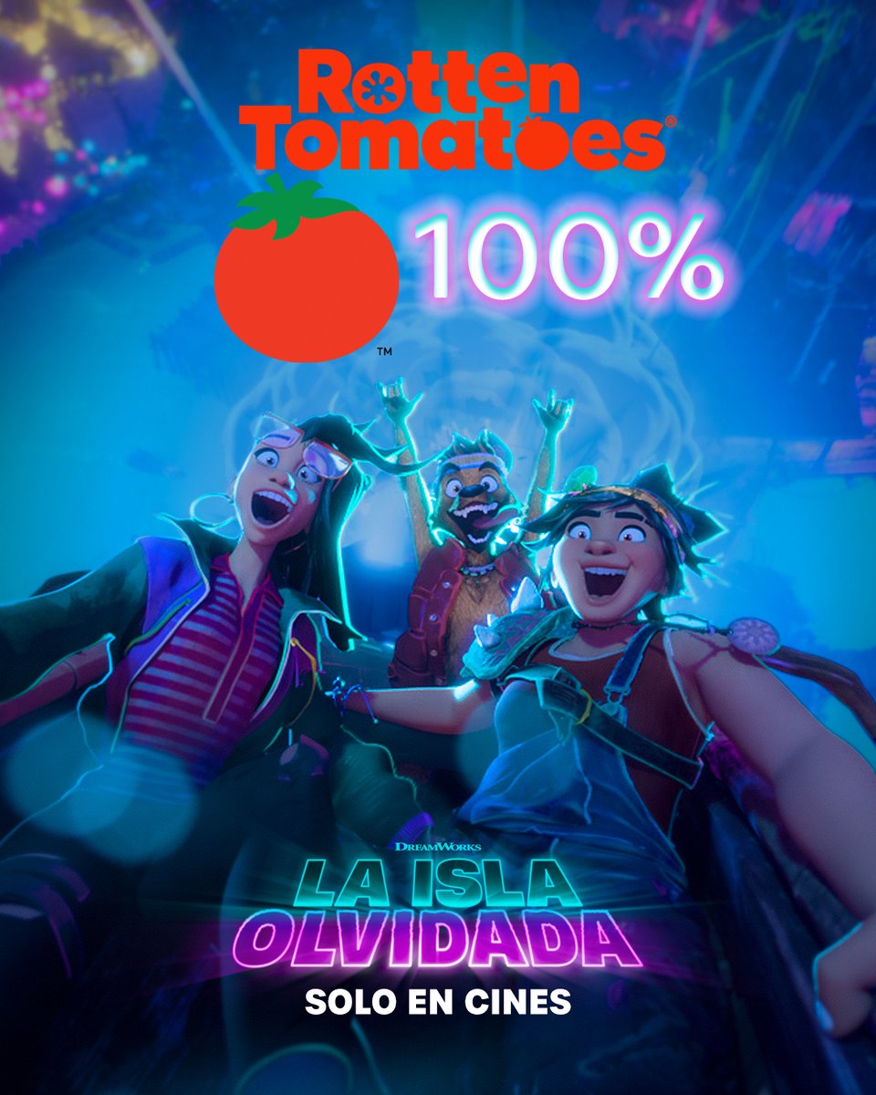 UniversalMX's tweet photo. ¡Nakali conquistó a la crítica! 🍅✨ #LaIslaOlvidada tiene 100% en Rotten Tomatoes. Disfruta esta aventura ya en cines, con las voces de @keniaos y @laesmeraldasoto. https://t.co/NAfTzBVyJR