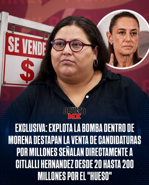 jose_anbriz's tweet photo. ¡SALIÓ EL PEINE! MORENISTAS ACUSAN VENTA DE CANDIDATURAS, SALIÓ BRAVA LA GORDA TRAGA TORTAS
¿alguien trae un dinerito que le sobre? 
Es para una candidatura... 
Integrantes de Morena acusan a Citlalli Hernández de armar la "subasta":
Puesto sencillo: 20 millones
Puesto estelar: ¡Hasta 200 millones!
Entre ellos mismos se están sacando los trapos al sol. 
Parece que para estar en la boleta ya no piden votos, sino transferencia bancaria.
El "pueblo sabio" resultó ser la caja chica de unos cuantos vivos.
¿Aún hay gente que les cree el discurso? 
¿Qué opina la ciudadanía?