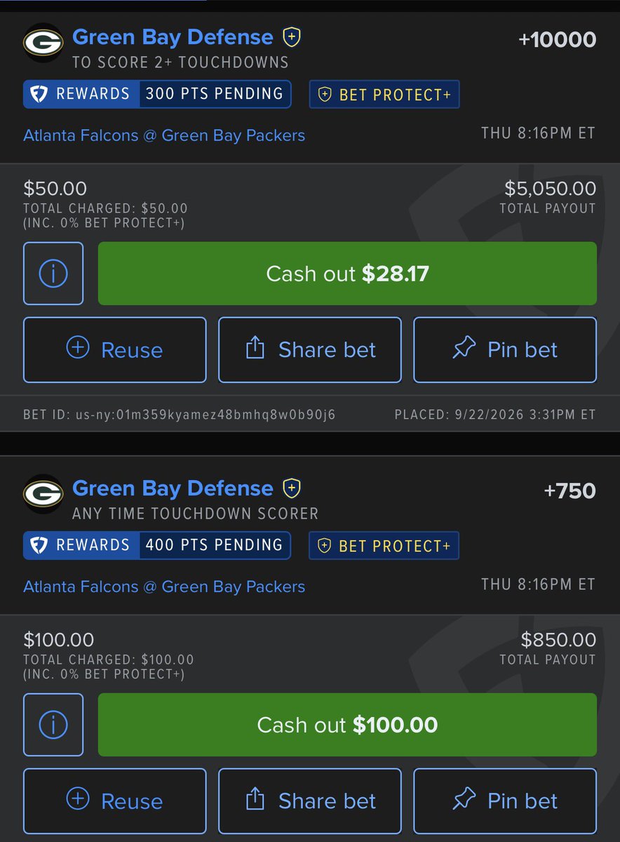 BuffaloFreddy's tweet photo. Penix is starting so we gotta throw up a prayer homerun shot on GB D TDβs, right?
This one is gamble gamble but we are up a few mountains and can take some shots now.
Every weeks picks are live Fridays at 8:30
https://t.co/wfziqnZ27F
#MafiaBets #BillsMafia #Bet #NFL https://t.co/5mulfVyox7
