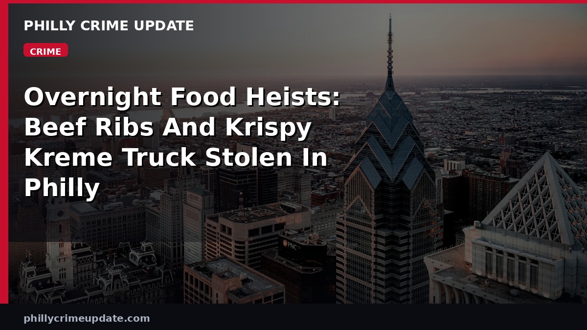 PhillyCrimeUpd's tweet photo. Overnight Food Heists: Beef Ribs And Krispy Kreme Truck Stolen In Philly https://t.co/Yshowe8FLX