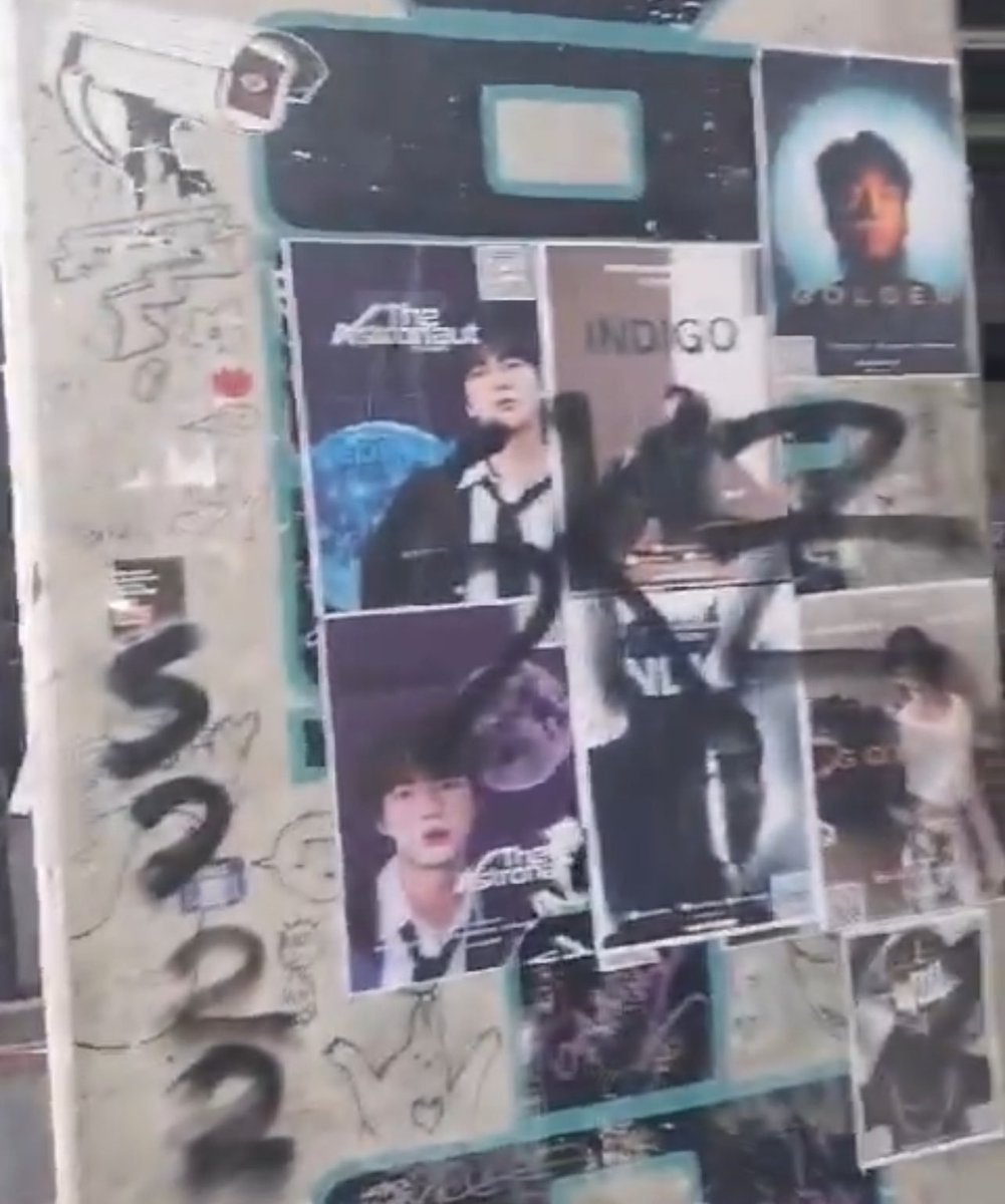 svnfaeries's tweet photo. this is not the first time that fandom have vandalized BTS related posters and murals by the way. https://t.co/9bmkwByNQ0