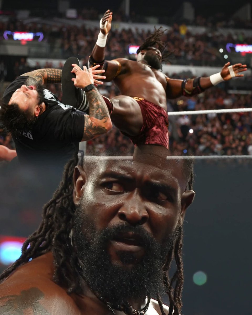 wrestleSzn01's tweet photo. Oba Femi has the crowd in the palm of his hand. 

That reaction when he came out on RAW was LOUD.

The aura. The presence. The dominance.
WWE has something special with Oba Femi.

He’s THE ONE. https://t.co/OvYsWok6fi