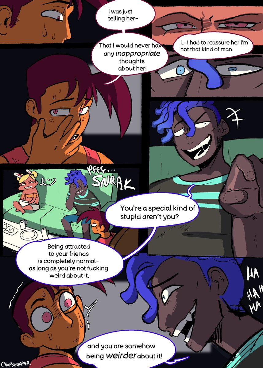 ChopshopPar's tweet photo. APOLOGY | Human AU | Continuing comic
Pages 1-4 ongoing
🐇🫐Plur, Reia, and Rave having an average dinner. 🍓
#Chopcomics #plurtheslime #ravetheslime #reiatheslime https://t.co/9asBYGBaNS