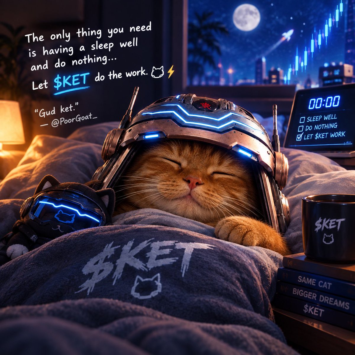 SirX_SNS's tweet photo. The only thing you need to do is sleep well and do nothing…

Let $ket do the work. 🐈⚡️

“Gud ket.”- @PoorGoat_ https://t.co/iF6pgW6wUq