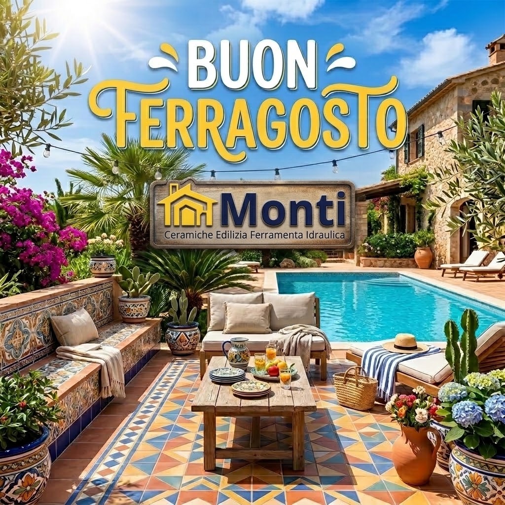 SamualQuin23's tweet photo. Happy Ferragosto from the entire Monti team! Whether you’re by the sea, in the mountains, or relaxing at home and in your garden, we wish you a peaceful day filled with special moments. Your trusted partner for home improvement, construction, and https://t.co/3DHUwurWir