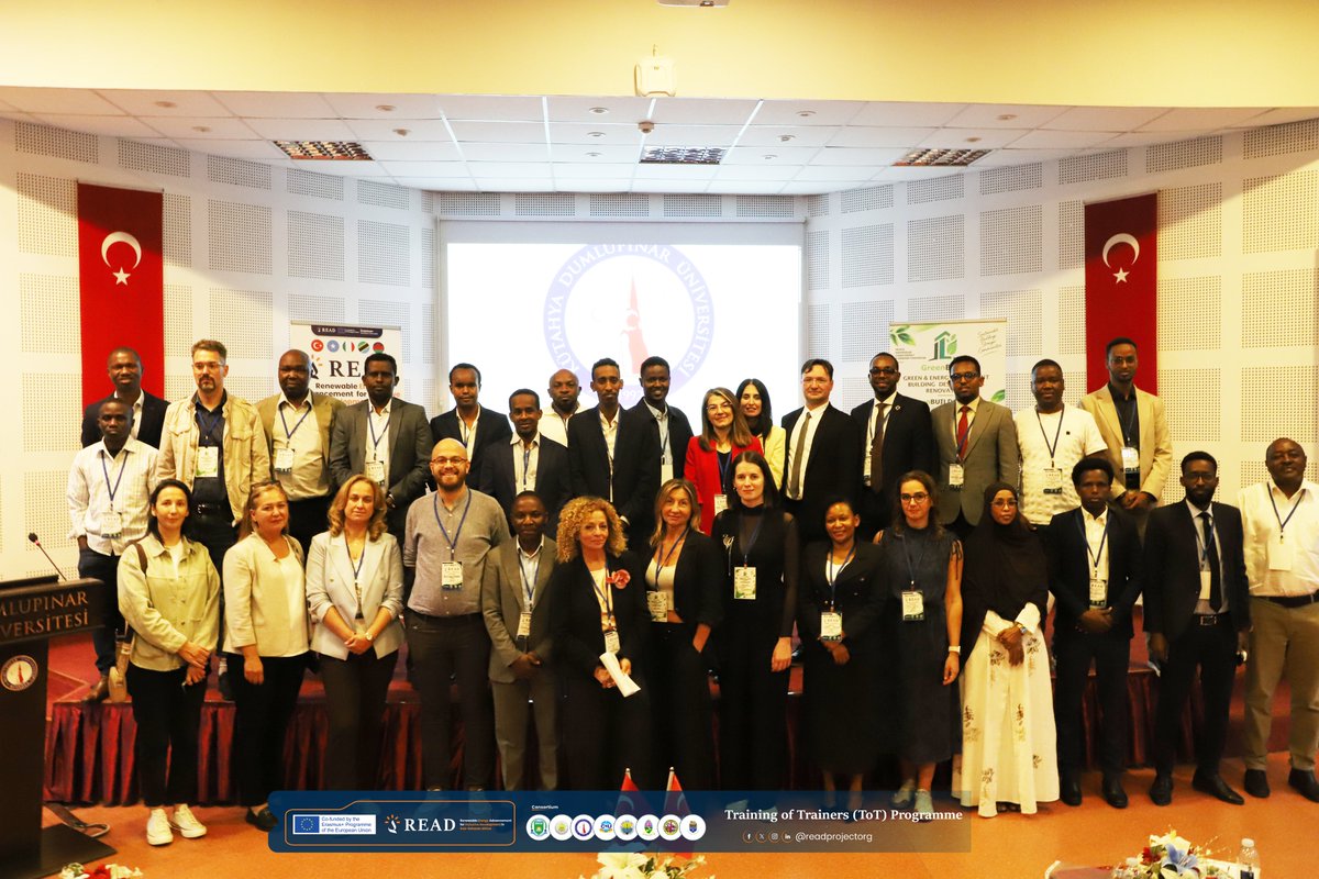 ReadProjectorg's tweet photo. Day 2 of the READ Project ToT Programme concluded successfully at Kütahya Dumlupınar University, Türkiye, with valuable sessions on curriculum development, classroom management and digital teaching tools.
@EU_in_Somalia @EUErasmusPlus  #ErasmusPlus #ToT #RenewableEnergy https://t.co/QGa9bSPnEr