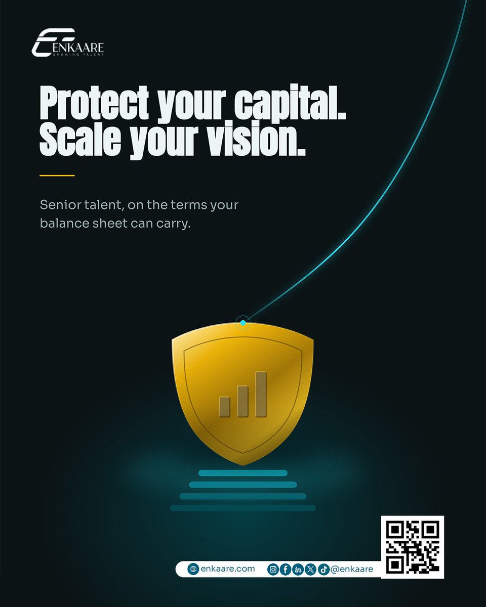 enkaare's tweet photo. Protect your capital. Scale your vision. 
Growth shouldn’t require the cost of carrying a full-time senior team.
With https://t.co/VI2pCdozUY access experienced senior talent on terms that align with your business needs, helping you strengthen operations while keeping your balance sheet in focus.
Build smarter. Scale with confidence.

Visit https://t.co/Kad8TKAjMs to get started.
#Enkaare #GlobalTalent #BusinessGrowth #SeniorTalent #SmartHiring
