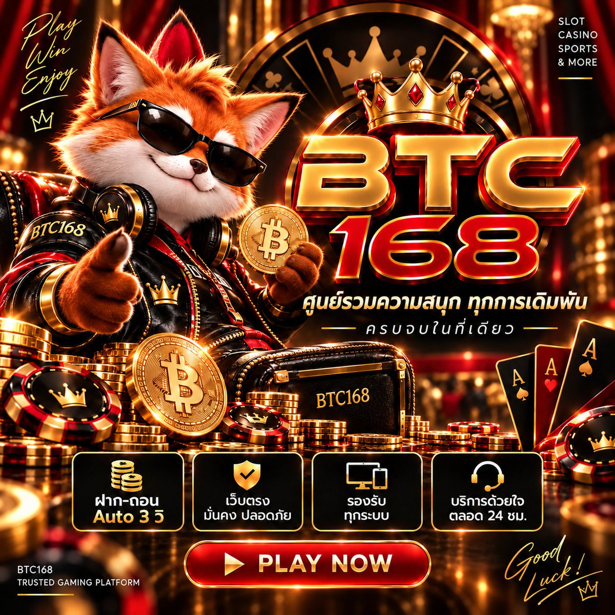 LGFxReborn's tweet photo. 🦊 เกมพร้อม ความสนุกพร้อม
เหลือแค่คุณพร้อมหรือยัง 👑

🎰 BTC168
ครบทั้ง SLOT • CASINO • SPORTS

▶️ PLAY NOW
🔗 https://t.co/o0GUrgZ3fA

#BTC168 #สล็อต #คาสิโนออนไลน์ https://t.co/SczIn5IIA1