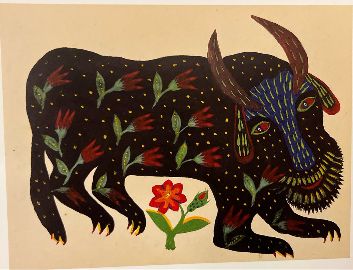ukr_arthistory's tweet photo. Rare Maria Prymachenko’s artworks that can not be seen on the internet. She made them very small, on the album pages. Probably 1940s-1950s. https://t.co/Nc8qU8FQYF