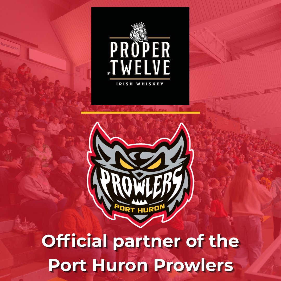 PHProwlers's tweet photo. Proper Twelve is back as a platinum partner and the official shot of the Port Huron Prowlers!

Come join them as a partner! Contact Chris Paulin at chris@phprowlers.com or 716-998-7674 or Alex Johnson at alex@phprowlers.com to find out how. https://t.co/WrExuzeAIf