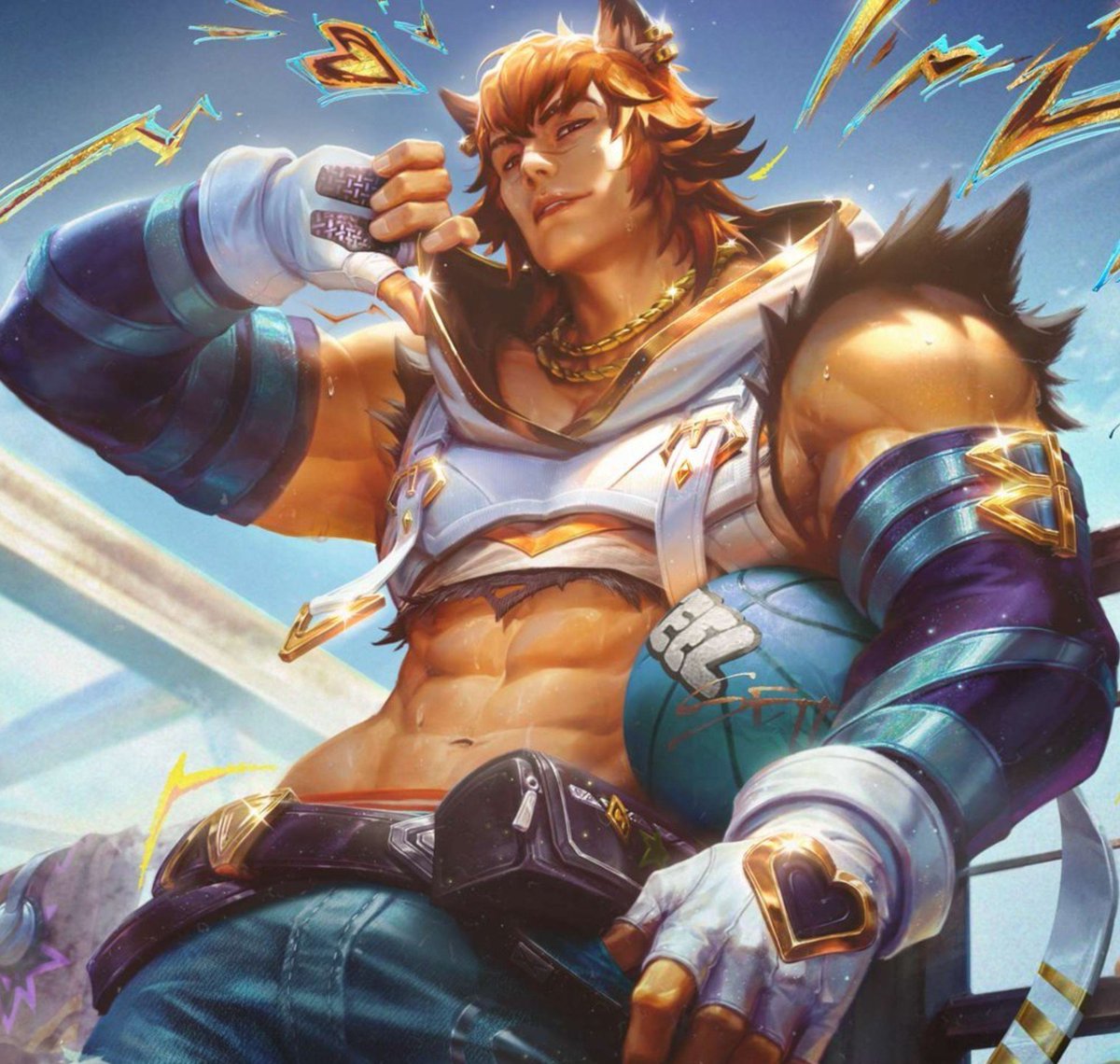 acervosettrigh's tweet photo. 🧡 Prestige HEARTSTEEL Live My Life Sett Lore 🧡

Revista Vibe Pop: "Qual é a sua rotina de exercícios?"

Sett: "K'Sante e eu malhamos todos os dias ao amanhecer. Trabalhamos cada grupo muscular em rotação: abdômen, braços, pernas, glúteos, costas. Não nos preocupamos com cardio, já temos o suficiente dançando e nos apresentando. Algum dia, vamos convencer o Phel a se juntar a nós. Tenho quase certeza de que eu conseguiria levantar uns três dele no supino."