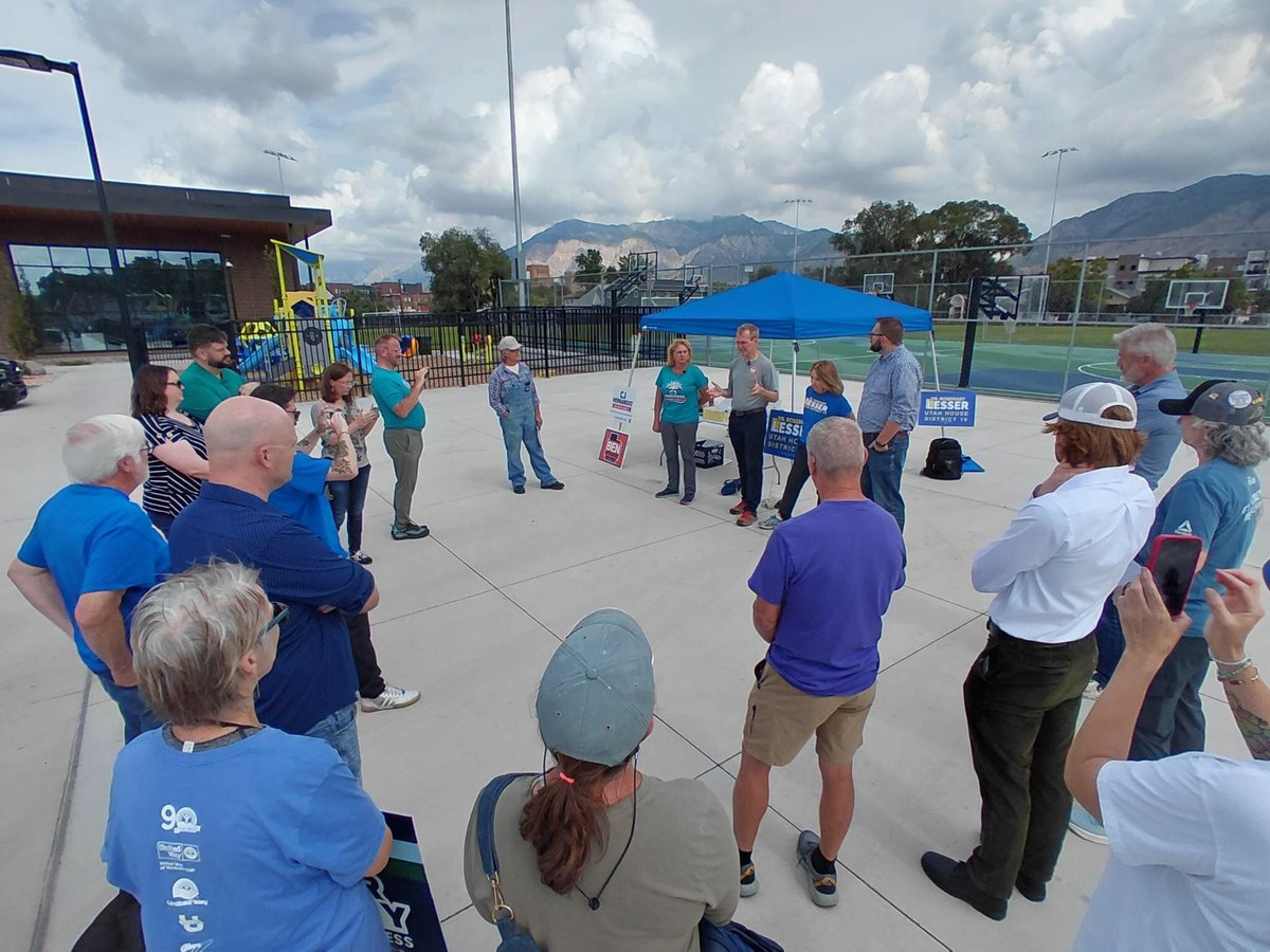 BenMcAdams's tweet photo. Days like these make the campaign trail feel like a reunion. Saturday, I spent the day knocking on doors with Liz Oates in Magna, Sen. Karen Kwan and Rep. Jake Fitisemanu in West Valley City, and Rosemary Lesser, CJ Hernandez, and Peter Crosby in Ogden.

We need good people in office everywhere, and Saturday was proof that people here are ready to go get it.

Thank you to everyone who showed up and knocked doors with us. Join us this weekend — sign up at the link in my bio.