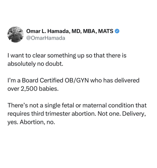 StudentsforLife's tweet photo. Killing a preborn baby is never medically necessary. https://t.co/3lGEKgCM2f