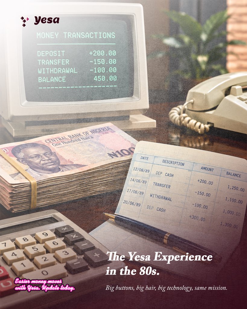 yesaapp's tweet photo. Taking it back to the 80s with the Yesa Experience, where big technology met the same trusted mission to move your money easier.🚀
#80s #80strend #yesa https://t.co/dN2iqfji0d