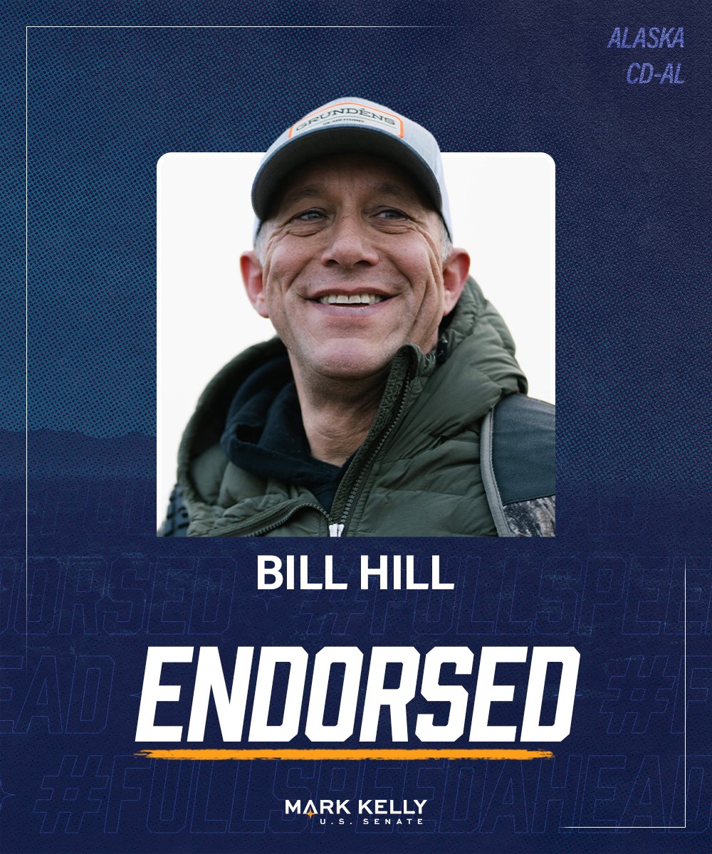 CaptMarkKelly's tweet photo. .@BillHillAK is as Alaska as it gets. He’s an independent leader, fisherman, and educator who’s running to be a fighter for working families. He’s the right person to be Alaska’s next representative in Congress. https://t.co/t9adv4ploX