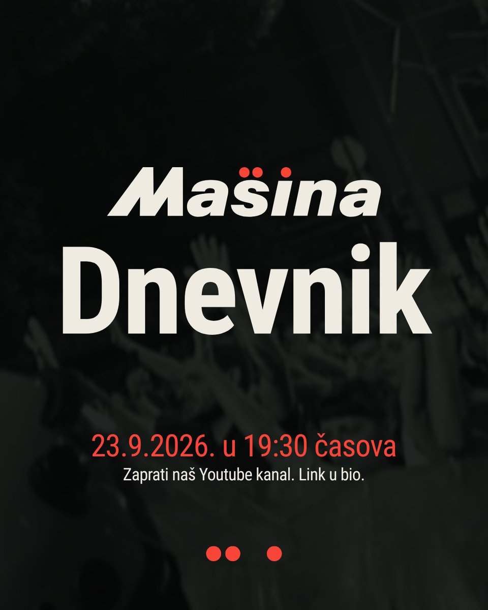 MasinaRS's tweet photo. Sutra počinjemo. Centralne vesti na našem kanalu. Nećemo čekati da drugi budu javni servis, bićemo to mi.

Zapratite kanal, gledamo se! 

https://t.co/Nw2rVHIYDk https://t.co/IZXsTKHHyQ