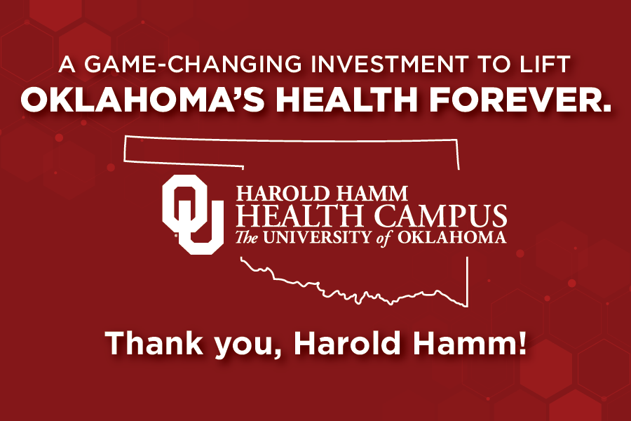 UofOklahoma's tweet photo. A game-changing investment to lift Oklahoma’s health forever. 

Introducing the Harold Hamm Health Campus at the University of Oklahoma » https://t.co/LDStG8tHGE https://t.co/R1Js4vm2hb