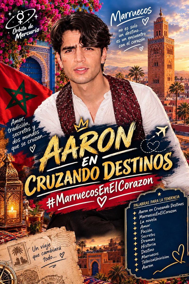 OrbitaMercurio's tweet photo. Tendencia express✨✨

AARON EN CRUZANDO DESTINOS 
#MarruecosEnElCorazon https://t.co/LOojlQI3jo