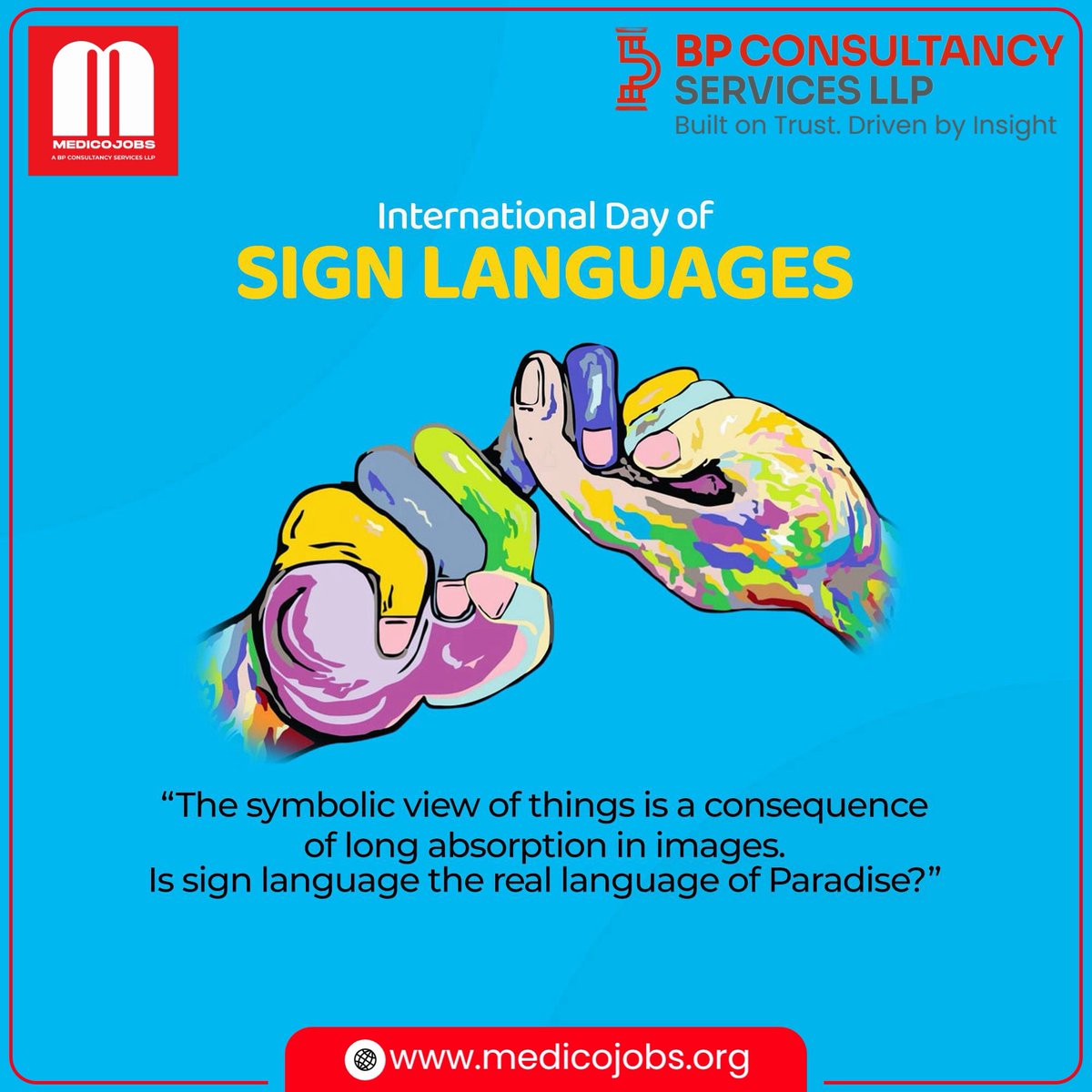 vinay_vt's tweet photo. 🌍🤟 Different ways to communicate. One shared human connection.
Let’s make inclusion more than a message—let’s make it a practice.
#InternationalDayOfSignLanguages #SignLanguage #Inclusion #Accessibility #Diversity #MedicoJobs #BPConsultancyServices #BuiltOnTrust https://t.co/MmkNyiK50p