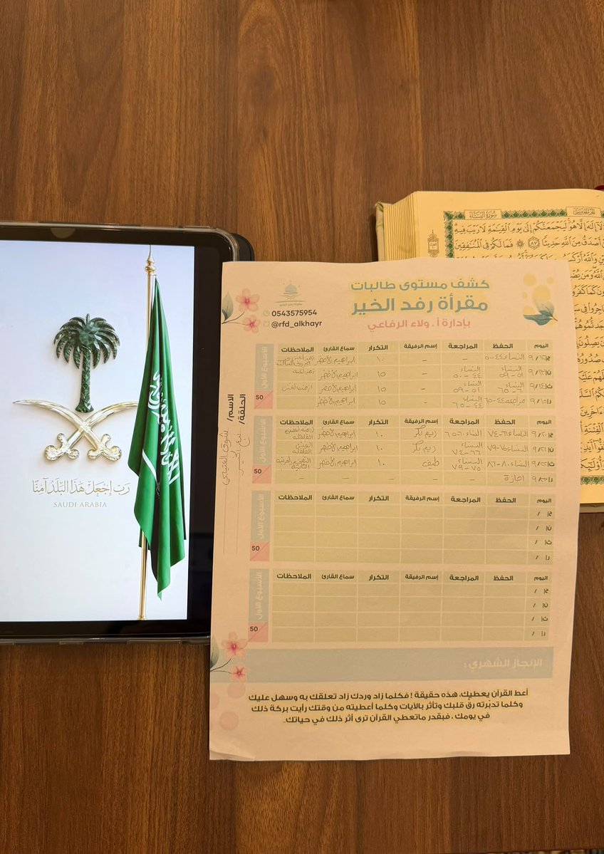 rfd_alkhayr's tweet photo. مسابقة اليوم الوطني 🇸🇦
( اشتراك ترم مجاني في حلقات مقرأة رفد الخير )🤩
الشروط:
- ريتويت للتغريدة 
- متابعة حسابنا @rfd_alkhayr 
-استخدام هاشتاق  #وطن_رفد_الخير 
-تعبير عن حُب الوطن تحت التغريدة
- تصوير شعار المقرأة مع أي صورة وطنية
-السحب من التعليقات ✨

تاريخ السحب بكرة بإذن الله الساعة ١١ المساء ⏰
