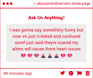 _abyssmalbeings's tweet photo. Wtf????? WTF???????? Dawg get rid of the oomf because that's so fucking weird That's not how alters Work what the FUCKKKK https://t.co/nfAl2N0W1d