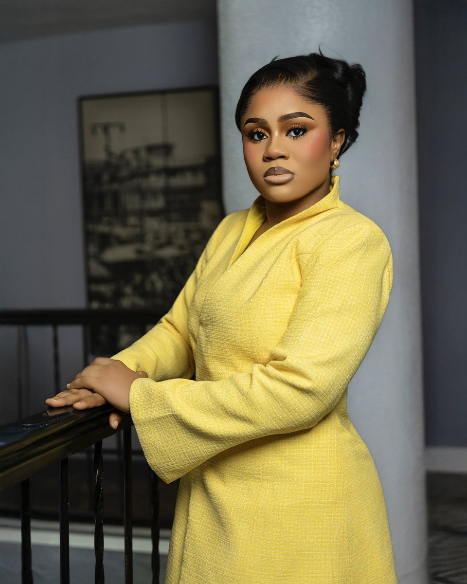 BellsImoh's tweet photo. Our Stunning Winning Bells Look for DAY 1 of Media rounds💛. 
A ‘doll’ in every sense of the word🧡. 
#BBNaija #Bellsimoh https://t.co/nA65I651Sc