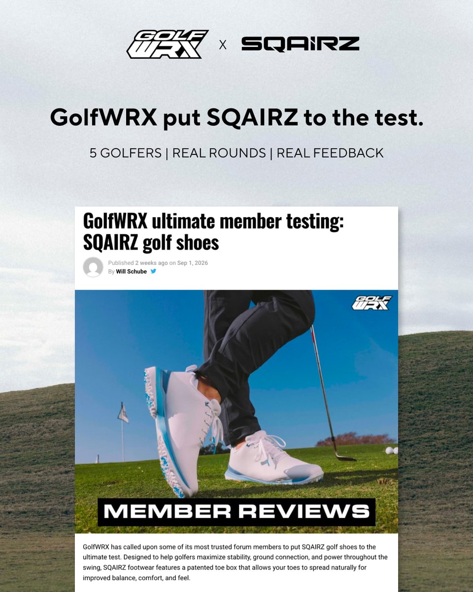 sqairz's tweet photo. Five golfers. Different games. Different conditions.
One question: What happens when you actually put SQAIRZ through the paces?

Read the full results: https://t.co/nMcP4SvXvb https://t.co/mdIQXyrbMP