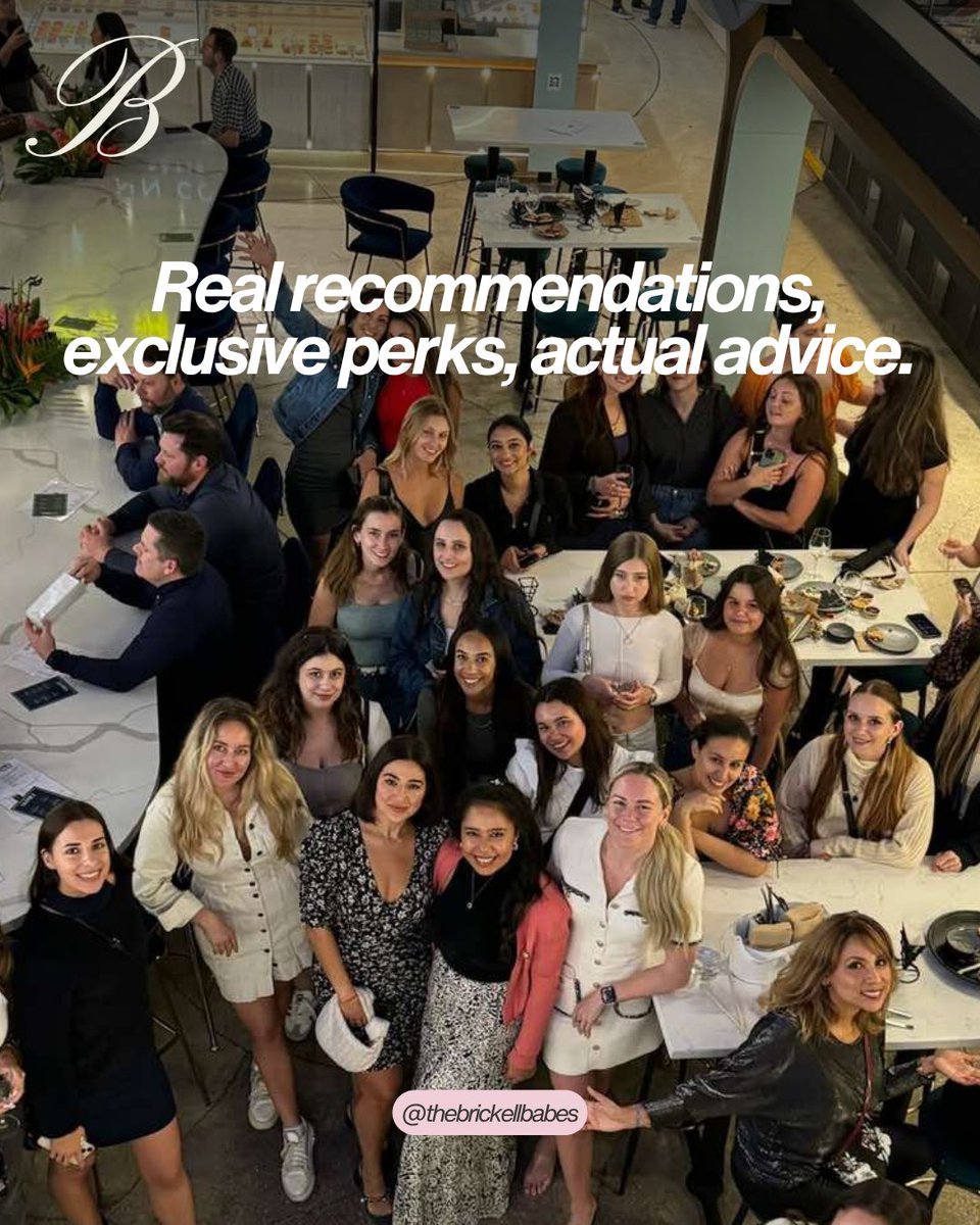 thebrickellbabe's tweet photo. Being a BB member means real friendships, real connections. A community that shows up in person, access to every BB event, and never doing Miami alone. Link in bio. #BrickellBabes https://t.co/7UtzE1Zf3A