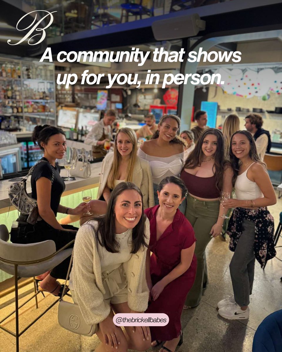 thebrickellbabe's tweet photo. Being a BB member means real friendships, real connections. A community that shows up in person, access to every BB event, and never doing Miami alone. Link in bio. #BrickellBabes https://t.co/7UtzE1Zf3A