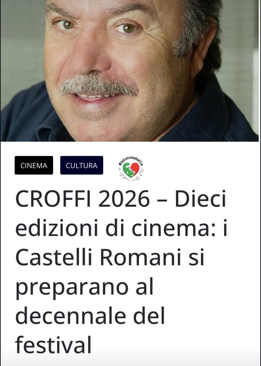 fabrypacifici's tweet photo. CROFFI 2026
#festival #cinema #castelliromani #linobanfi https://t.co/5EFsvsAHHX