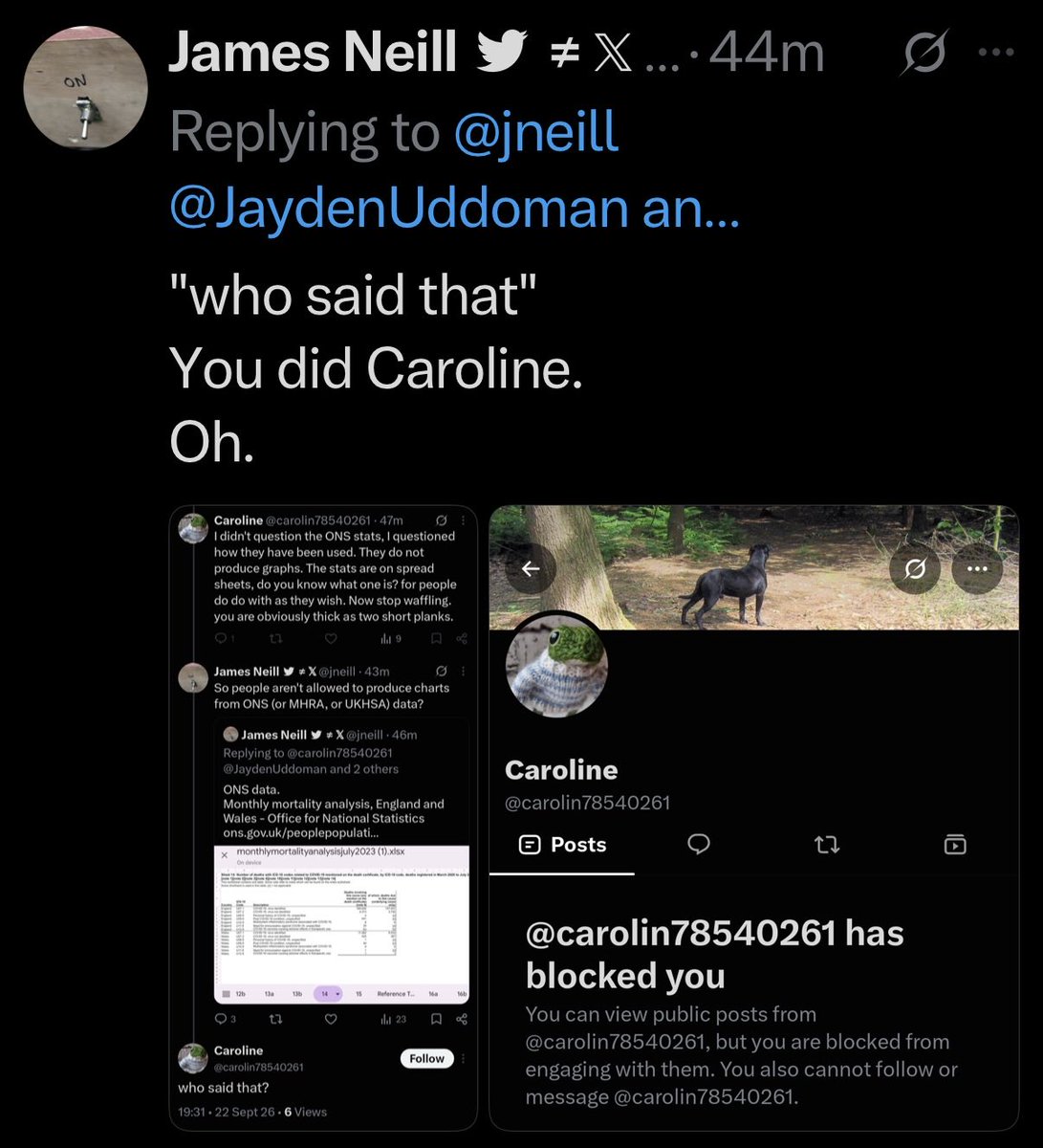 JamesRudd26's tweet photo. @carolin78540261 @jneill @JaydenUddoman 🤣🤣🤣
Oh Caroline, not your evening is it https://t.co/1wLsi7a8FP