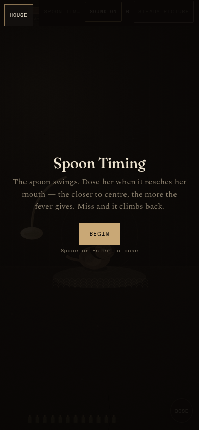 thesickkitten's tweet photo. The spoon is a pendulum under the booth lamp. Dose on the mouth — centre pays more fever; miss and it climbs. Wave 1 on the lace, score ticking past a hundred, bottles burning down the rail.

https://t.co/DHTgl1gfss

— focus held, the Projectionist https://t.co/VoQPoONnAT