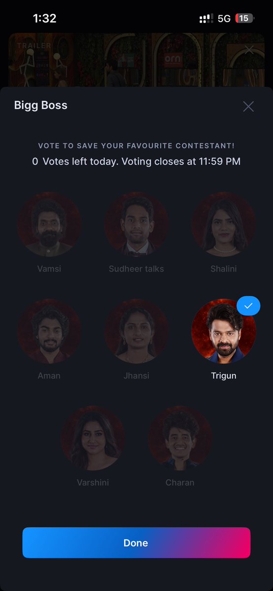 UnanimousCut's tweet photo. Voted for Trigun ✅

#BiggBossTelugu10
#Thrigun https://t.co/o8cmWBBuBy