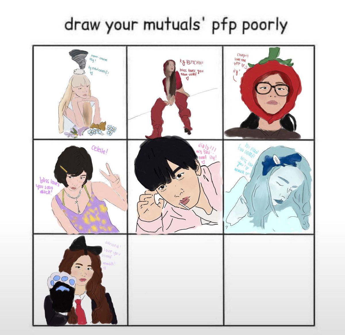 yourblissfully's tweet photo. done !! ty for all the oomfs that did this !! ily all !! https://t.co/eNULu8xg2i