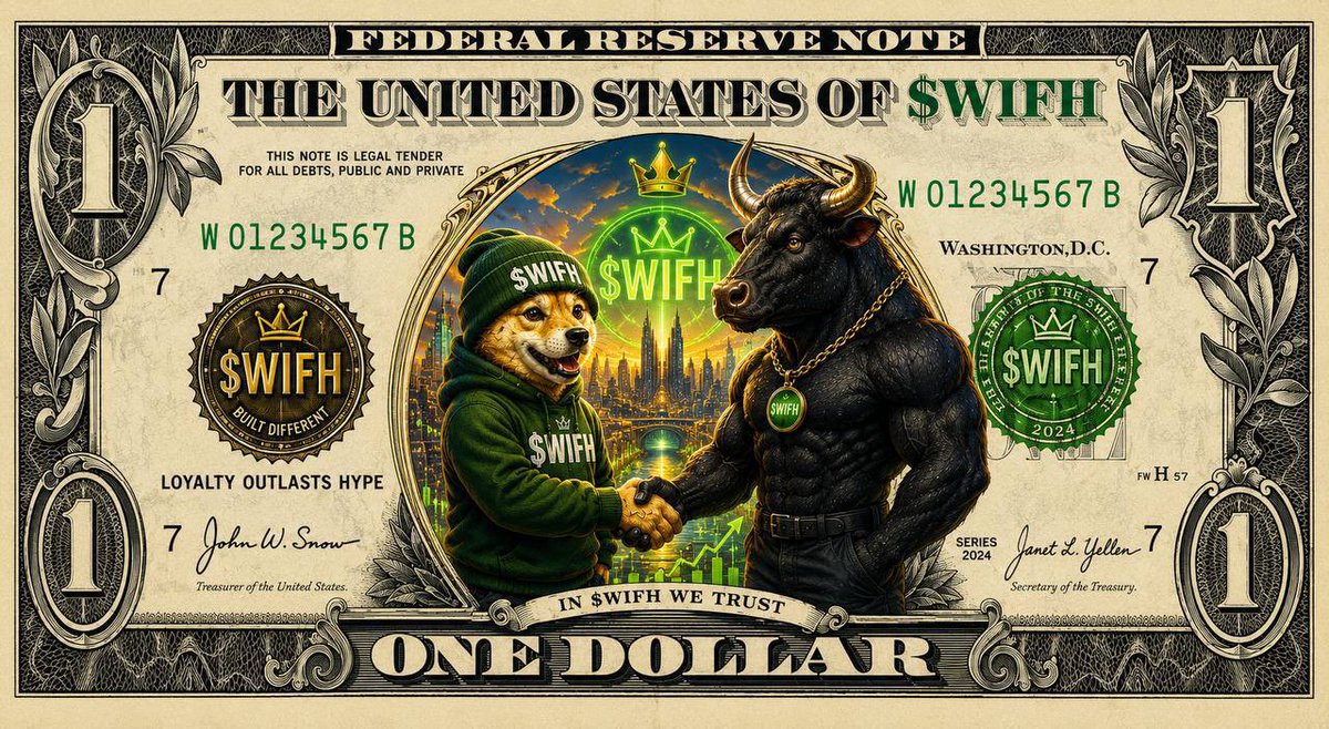 Emmzy_Zeus's tweet photo. @RoundtableSpace A dollar and a dream 💭 $WIFH 🐶 🔥 

CA 

0x4606bd72eba7259c40f910ecd76cf82950c0428c

Do your own research https://t.co/rj8crys6jx
