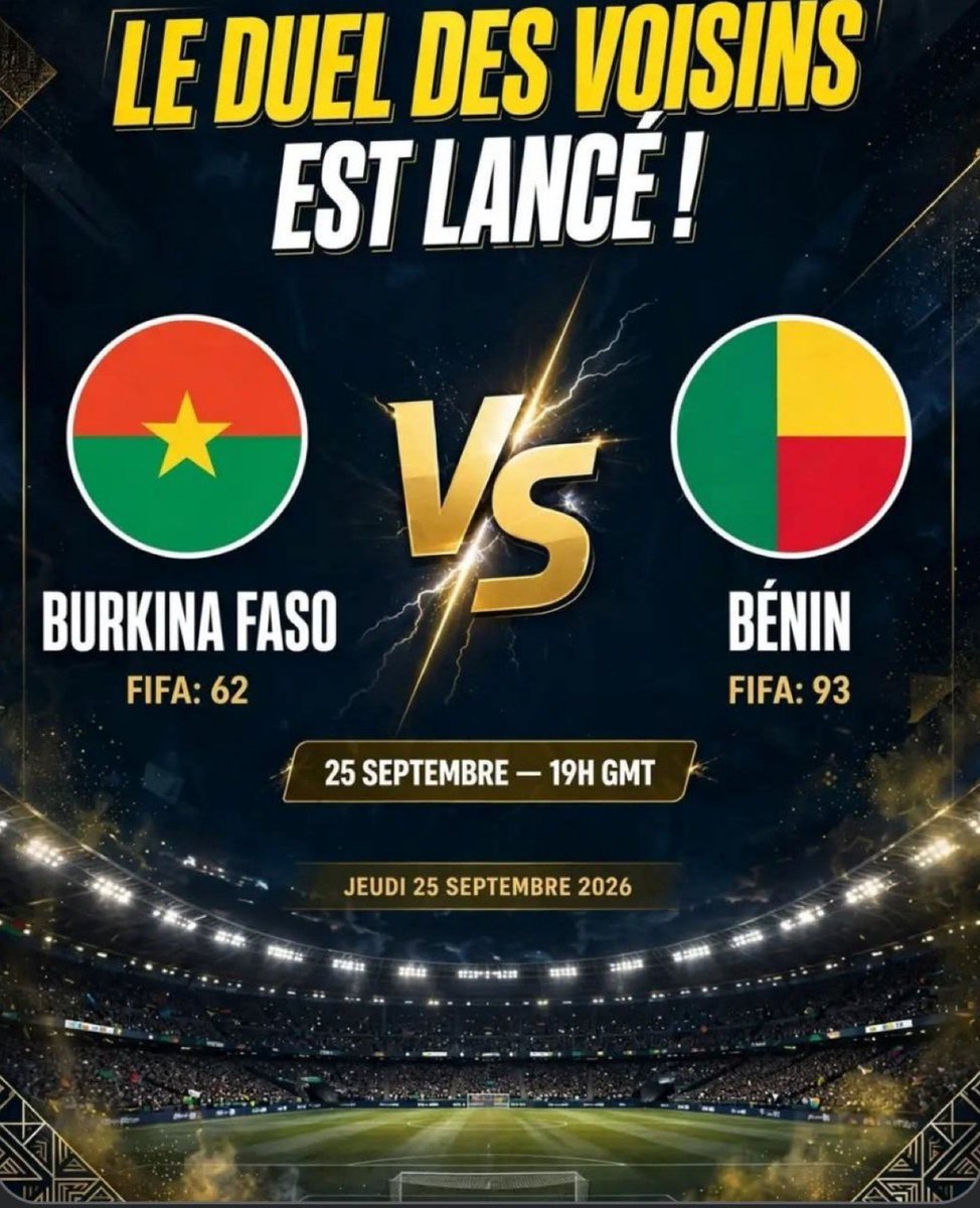 InsCarvalhw4's tweet photo. 🇧🇫⚽ Burkina Faso x Benin 🇧🇯

Um duelo entre vizinhos que promete muita emoção. 🇧🇫🔥

#BurkinaFaso #LesÉtalons https://t.co/E2shuqgGuW