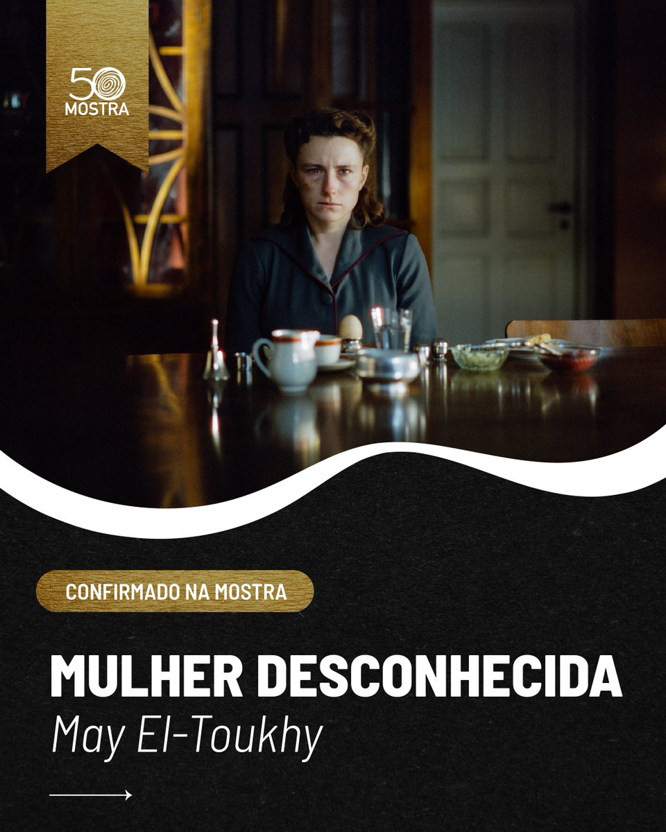 MOSTRASP's tweet photo. ⭐️🎥 Um dos grandes destaques do Festival de Veneza está confirmado na 50ª Mostra. 

“Mulher Desconhecida”, novo longa de May el-Toukhy, espera por você em sessões de 15 a 29 de outubro, em São Paulo.

As informações sobre a programação chegam em breve! 👀 https://t.co/1LHPplR17J