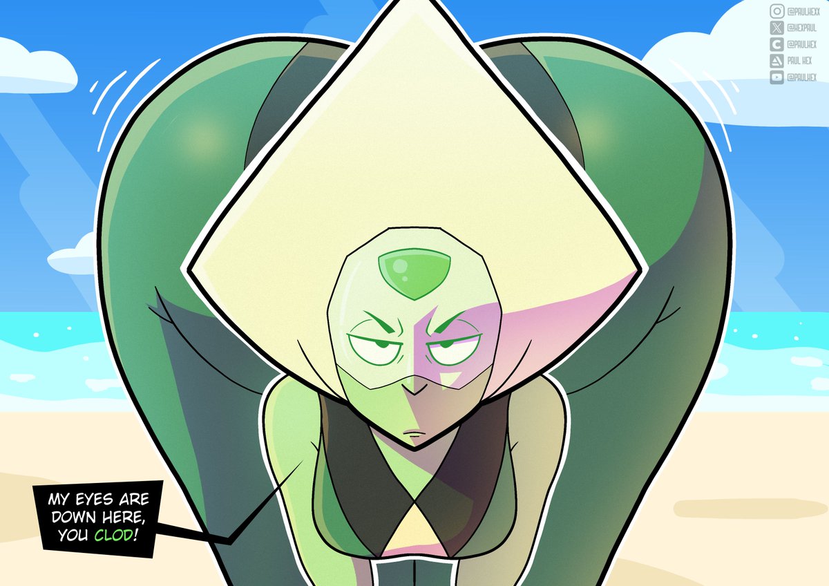 HexPaul's tweet photo. You've upset Peridot, you clod! 🟢 https://t.co/Em8OZba2kc