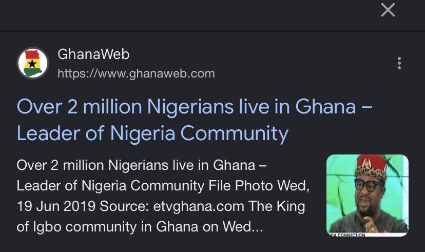 KMazoog's tweet photo. @vcryptwink @Efyakimora 2019 only undocumented Igbos were 2 million Igbos living in Ghana imagine in this 2026 that the Nigerians flooding into Ghana everyday,there’s no village in Ghana without Nigerians,this lady has been like 5 states but met only 4 people claiming they’re Ghanaians born in Nigeria. https://t.co/Z5JsLqA76I