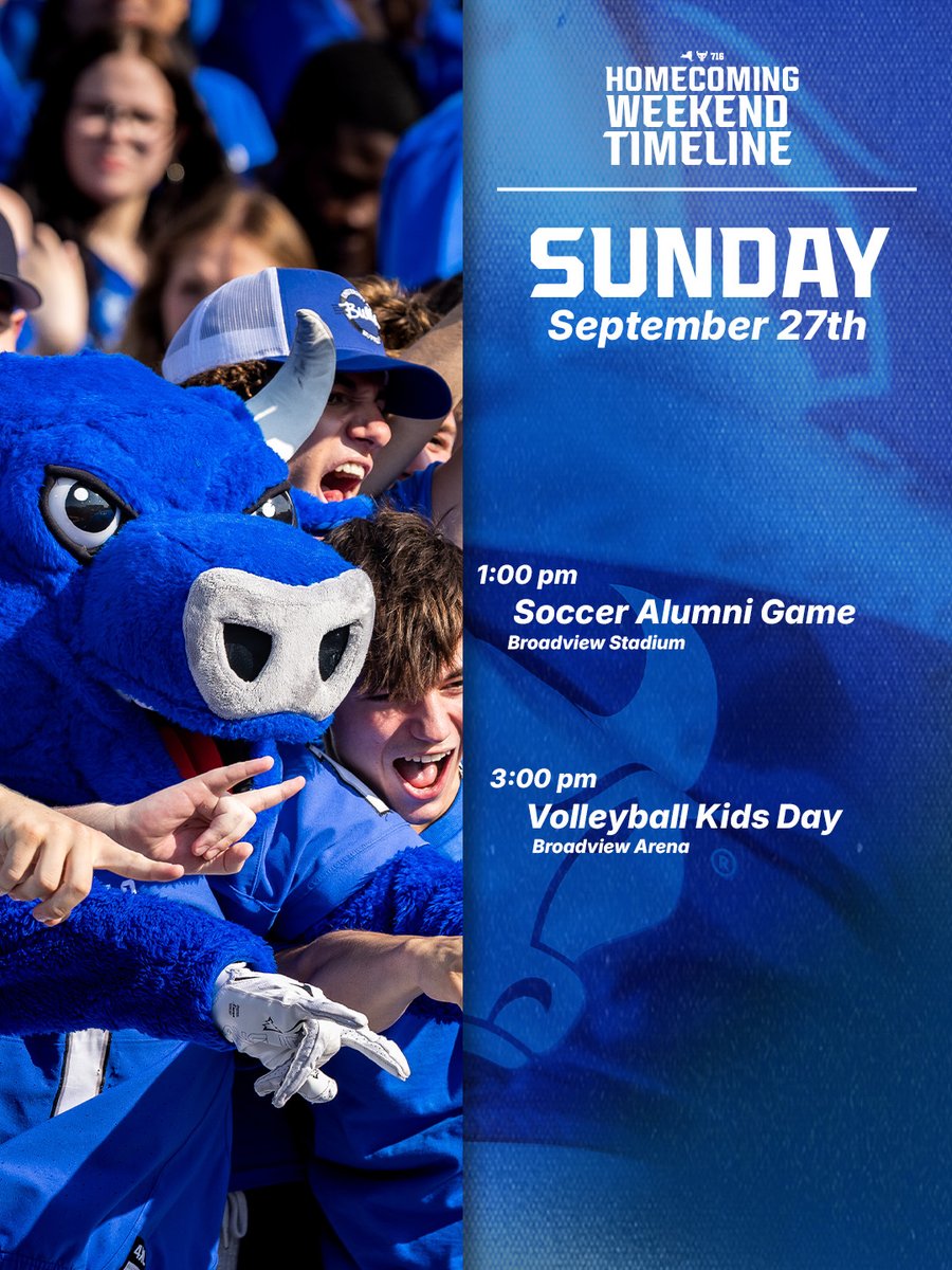 Don't miss anything on campus this week! We will see you there \uD83E\uDD18\n\n\uD83C\uDF9F\uFE0Fhttps://ubbulls.evenue.net/events/FBSING\n\n#UBhornsUP