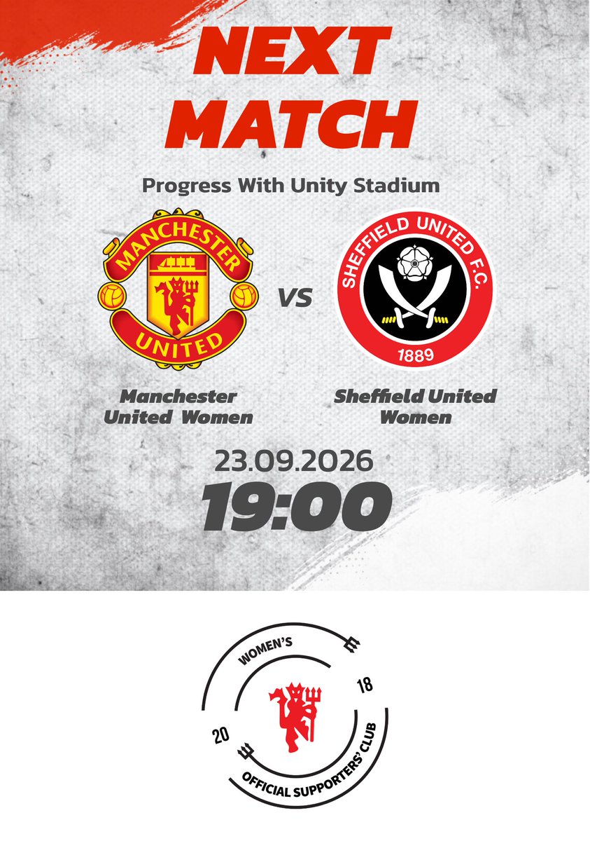 MUW_SC's tweet photo. 🏆 A BREAK FROM THE LEAGUE — THE SUBWAY CUP STARTS HERE! 🔴

Our cup journey begins under the lights as @ManUtdWomen welcome @sufc_women to the Progress With Unity Stadium. 👊🔥

A new competition. A new challenge. Let’s get the journey started! 👹❤️

#muwomen #muwsc #subwaycup https://t.co/Bsf3pDd8lt